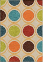 Orian Multi-color Rings Connected Bubbles Contemporary Area Rug Circles 2330 Orian Multi-color Rings Connected Bubbles Contemporary Area Rug Circles 2330
