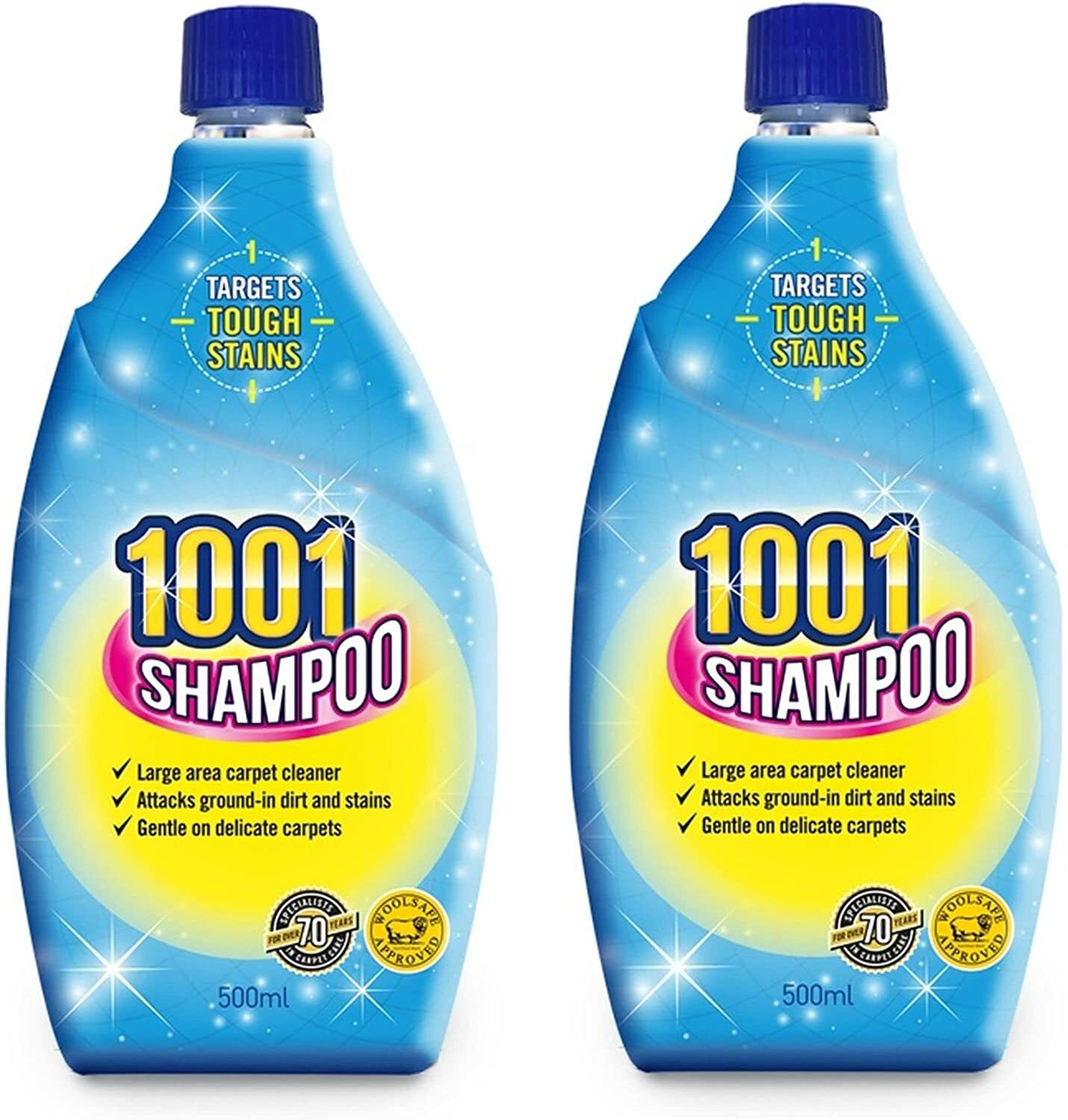 1001 Carpet Upholstery Shampoo Cleaner 500ml x 2