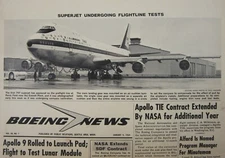 Boeing NASA Apollo Saturn V Rocket Employee Newsletters 747 Flightline Test 1969