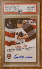 2015 Panini USA Baseball Signatures Auto /299 Triston Casas #6 PSA Pop 1-1Higher