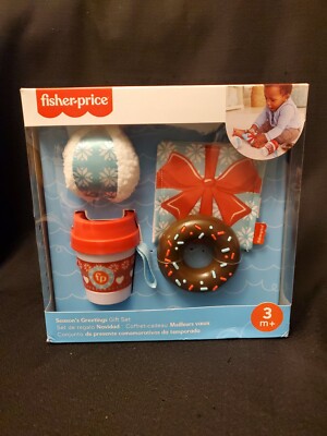 Fisher-Price Season's Greetings Baby Gift Set - Teethable Cup, Donut, Snowball