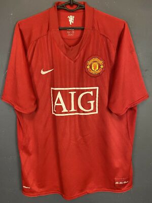 MEN'S MANCHESTER UNITED 2007/2008 RONALDO #7 SOCCER FOOTBALL SHIRT