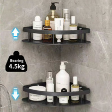 2 Pack Corner Shower Caddy Bathroom Organizer Storage Shelf No Drilling Rack UK