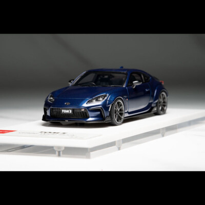 Make Up 1:43 TOYOTA TOM'S GR86 Wide Body 2022 Sapphire Blue Model