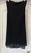 Elie Tahari Black Strapless Or Tie Up Lace Bottom Dress Size 10