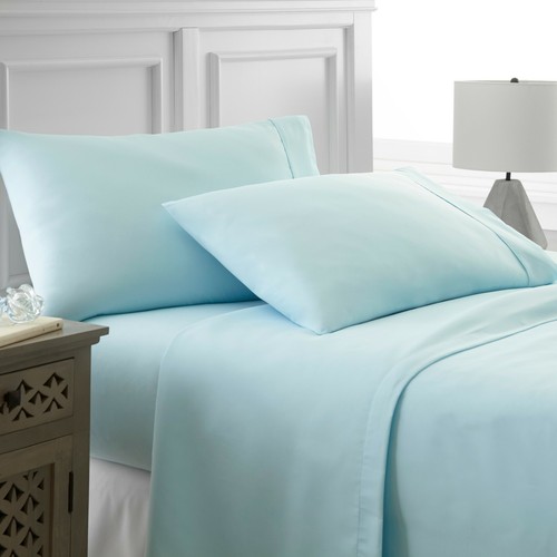 4 Piece Bed Sheet Set Kaycie Gray Basics Collection NEW Extra Soft - Picture 12 of 18