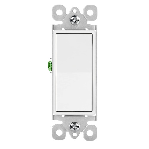 ELECTECK 12 Pack Single Pole Rocker Light Switch, 15A 120/277V, Wallplate Includ - Picture 5 of 8