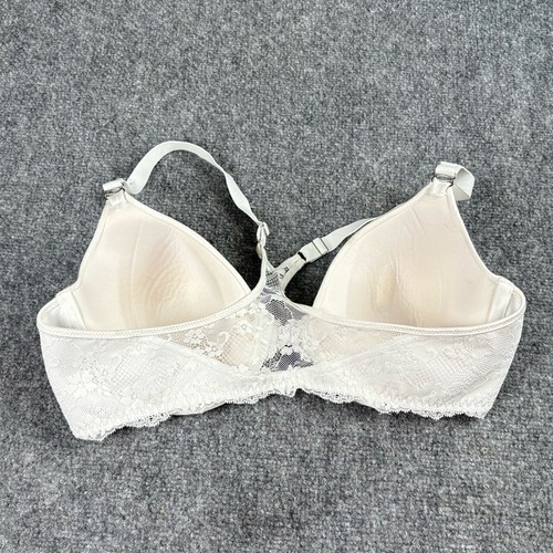 Maidenform Bra Womens 38C Lace White One Fab Fit Underwire T shirt Razorback - Picture 8 of 11