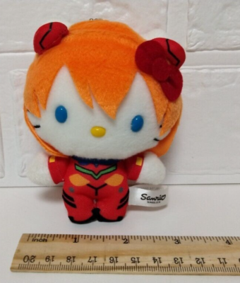 EVA Evangelion X Hello Kitty Plush Mascot KAWORU ASUKA 2 SET