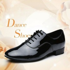 Hommes Bal Danse Chaussures Latin Waltz Tango Cuir Chaussures Talon Doux Bas