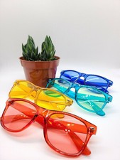 Retro Sunglasses - Mens / Womens - Clear Retro Frame
