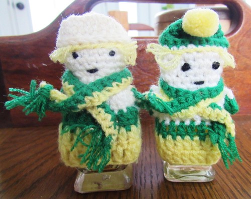 MAX FACTOR VINTAGE CROCHETED PERFUME BOTTLES -TWO - Picture 2 of 4
