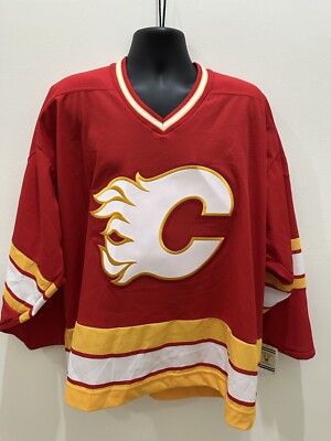 CCM Sport Maska Vintage Hockey Calgary Flames 1989 Stanley Cup Jersey XXL  NEW 65335652409|