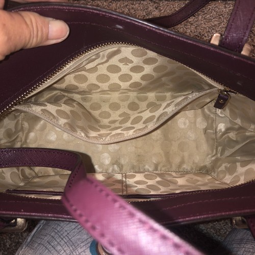 KATE SPADE MEDIUM TOTE BAG IN PLUM - Picture 4 of 10