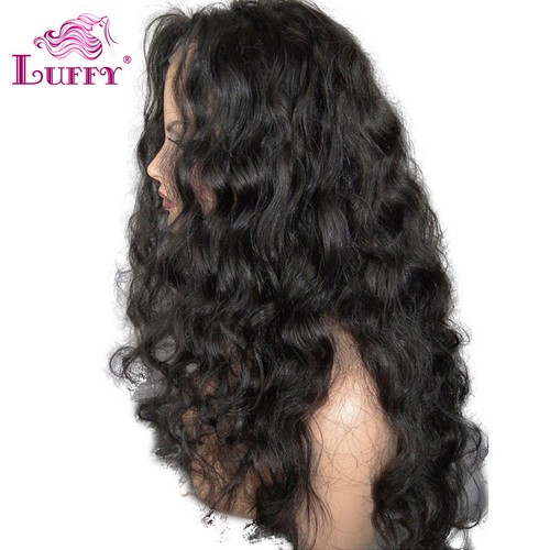 Peluca frontal de encaje prearrancada 13*6 ola de agua peluca de cabello humano brasileño falso - Imagen 3 de 12