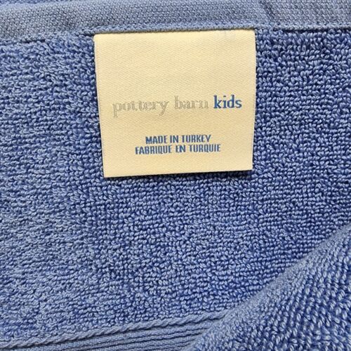 Pottery Barn Kids Bath Towel Oversized Periwinkle Blue Cotton Swim Beach New - Picture 1 of 10