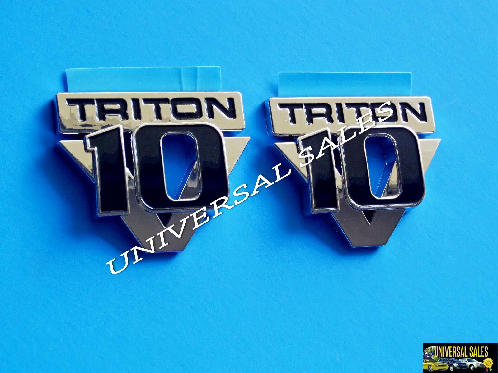 PAIR FORD V10 TRITON SUPER DUTY F250 F350 F450 EMBLEM BADGE NEW OEM 5C3Z16720AA