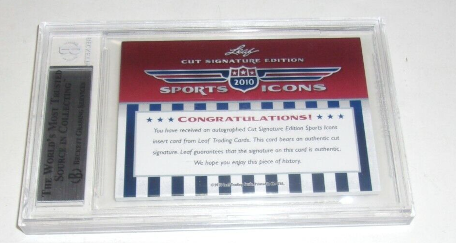 BOB GIBSON ST.LOUIS CARDINALS 2010 LEAF ICONS FULL NAME AUTO