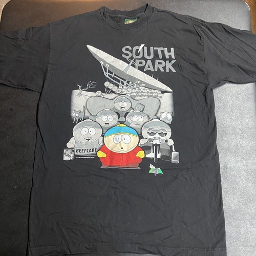 XL Vintage South Park T-Shirt Eric Cartman Pilot Shirt 1998 Logotel Brand Tee - Picture 2 of 8