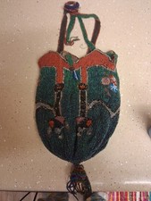1920s Vintage Flapper Fringe Micro-Beaded Bag