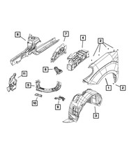 Genuine Mopar Load Beam Reinforcement Right 68259356AA