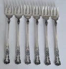 6 Gorham Buttercup Sterling Silver Seafood/Cocktail Forks No Monogram Old Mark