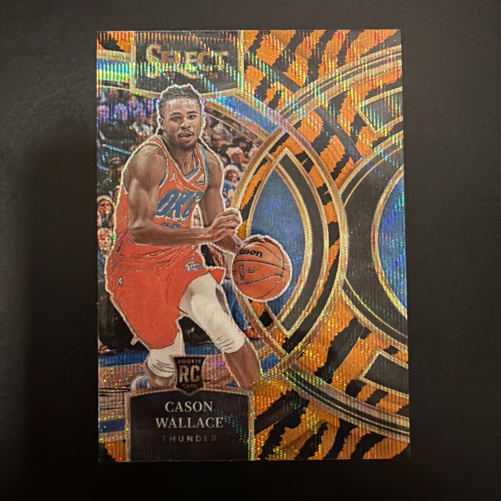 2023-24 Select Cason Wallace RC SSP Tiger Prizm Premier Level #103 