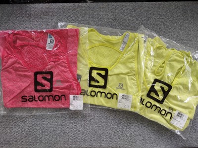 SALOMON ELEVATE WOMEN's SEAMLESS TANK & TEE LOT - LG. - Qty 3 w/bonus Marcum...