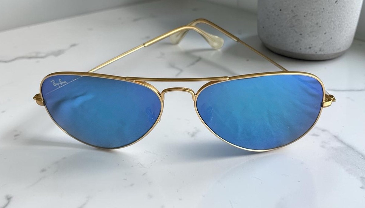 Ray-Ban RB3025 Aviator Large Metal Mirror Pilot Sunglasses Italy