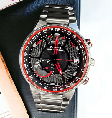 Citizen Satellite Wave Freedom Eco-Drive Red Dial Men's Watch