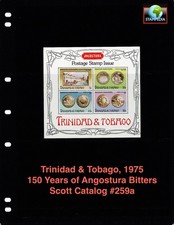 $1.20 Scott Value - 1976 TRINIDAD Angostura Bitters s/s Rum Flavor CV MNH NH UMM