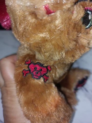 Build A Bear Hot Topic Small Bear Furry N Fierce Mohawk Punk 9" Plush Stuffed - Picture 9 of 10