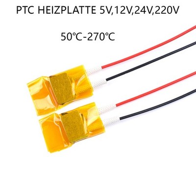 5V,12V,24V,220V Heizelement Thermostat Heizung Platte 50 -270  PTC Heizplatte