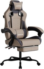 Gaming Chair with Massage Ergonomic PC Gaming Chair with Footrest Comfortable