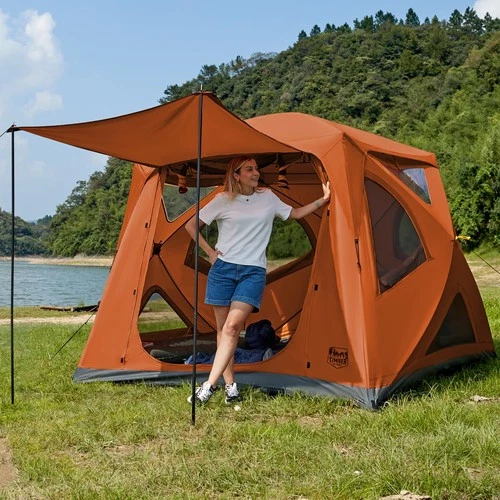 Pop-Up Portable Weather Resistant Camping Hub Tent, Easy Instant 60 Second