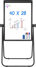 Portable Double-Sided Magnetic Dry Erase Board - 40x28 Easel for Home Office