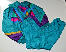 Vintage 90's Sunterra Petite Tracksuit Sweatsuit Windbreaker Nylon Womens Size S