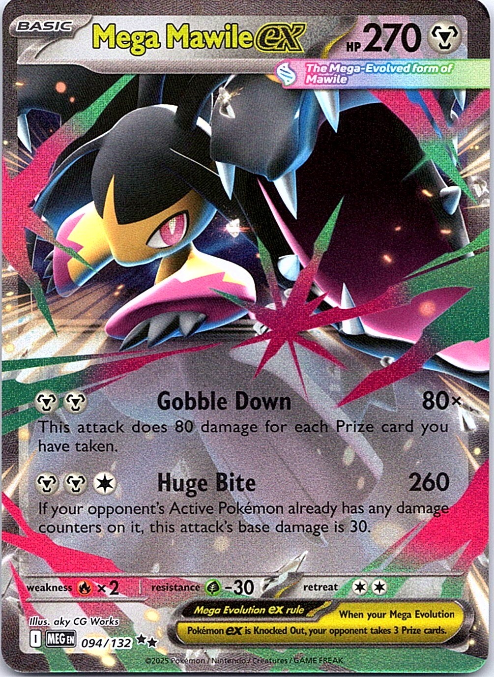 ME01: Mega Evolution #094/132 Mega Mawile ex Holo