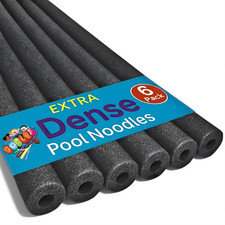 Deluxe Pool Noodles Foam - Pack of 6 - Extra Dense