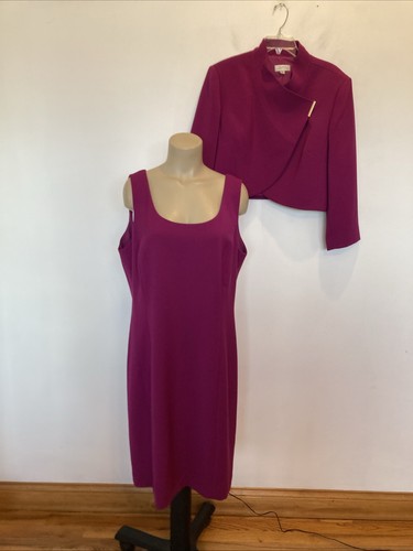 Tahari Arthur S. Levine Kleid & Sakko Gr. 16 himbeer dunkelrosa Anzug - Bild 18 von 24
