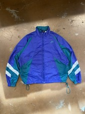 Men  s Large Vintage 90s Nike Purple/Green Windbreaker Track Jacket Full Zip