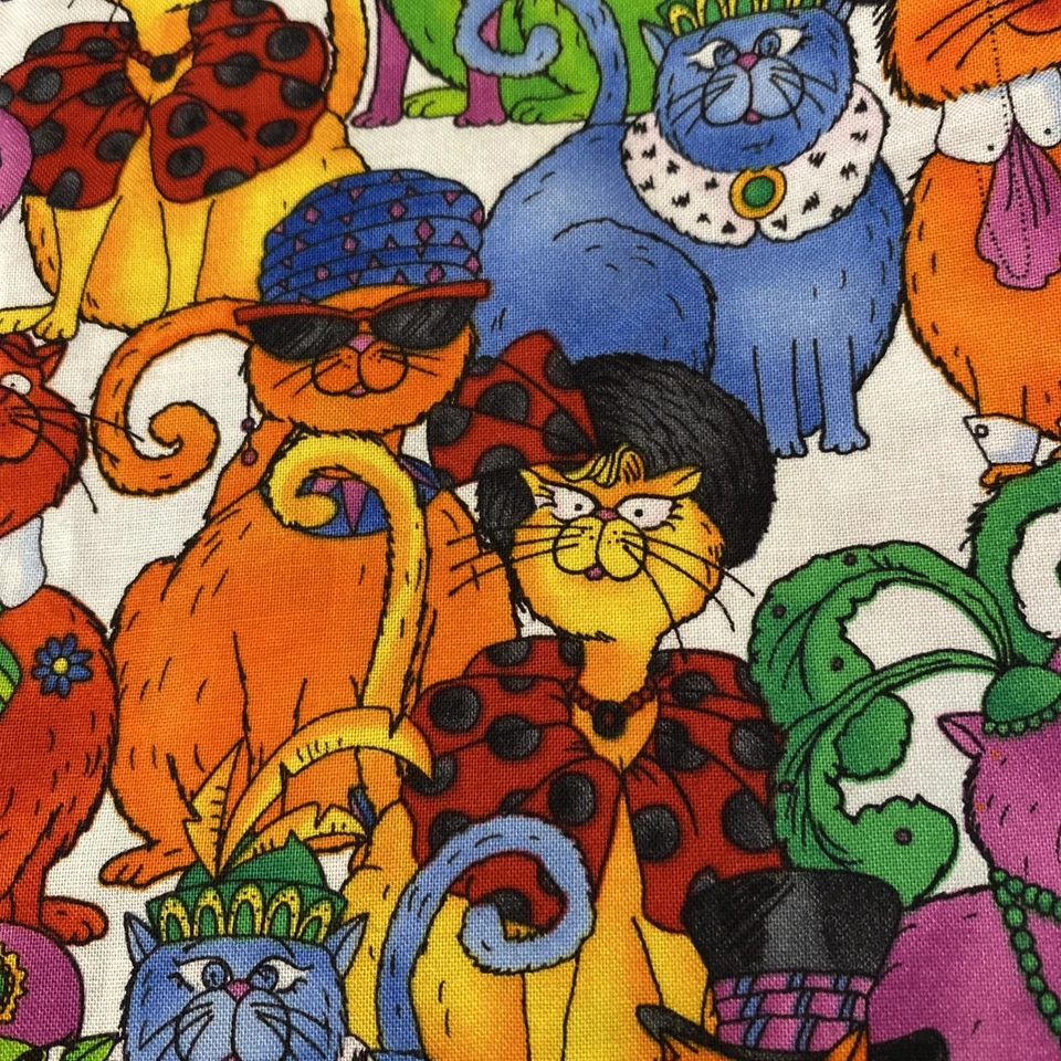 Ткань Timeless Treasures от Partick Lose Sophisticats на белом 100% хлопке BTHY - Изображение 3 из 4