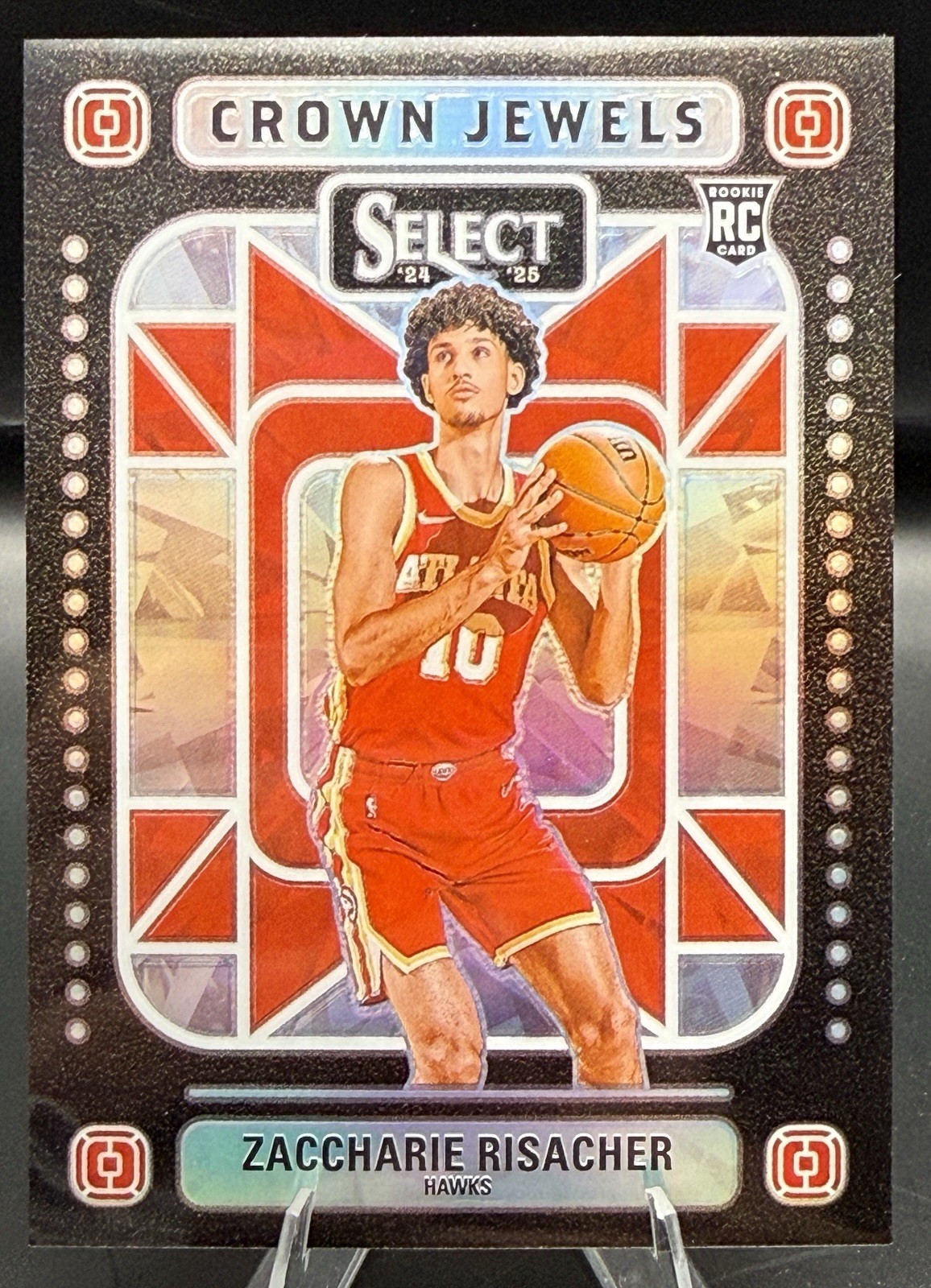 2024-25 Panini Select Zaccharie Risacher Crown Jewels RC Rookie #6 Hawks