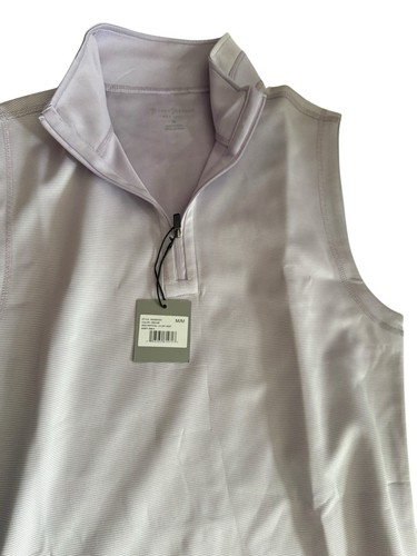 $100 Hickey Freeman 1/4 Zip Vest Sleeveless Sweater Mediumweight Sz M Gray - Picture 7 of 10