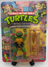 Vintage 1988 TMNT Raphael 10-Back Playmates Action Figure MOC Factory Sealed