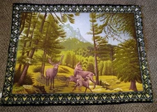 52 X 38 A.T.C Deer Wall Tapestry 100% Cotton