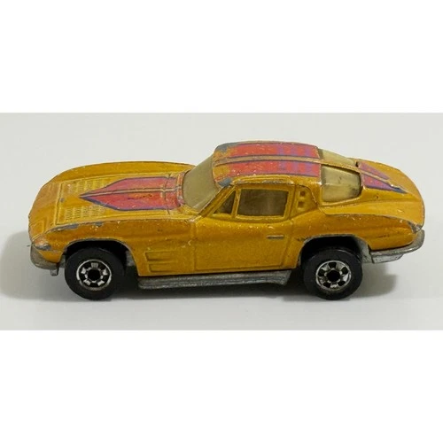 Hot Wheels 63 Corvette Split Window Stingray Kids 1:64 Yellow 1979 Vintage Car