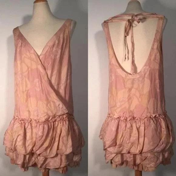NUEVO CON ETIQUETAS Vestido Vintage MARC JACOBS SEDA VOLANTES SIN MANGAS TALLA 6 Foto 4 de 4