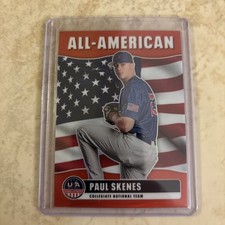 2026 Panini Stars & Stripes Prizm Red 199 All American Paul Skenes 