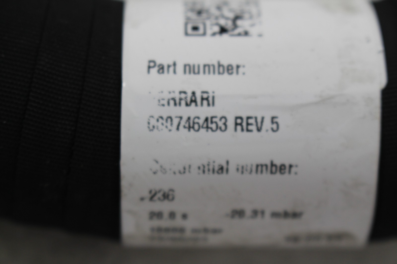 Ferrari 296 GTB, Oil Return Pipe, Used, P/N 746453